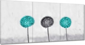 Vászonkép 180x90 Türkiz pitypangok