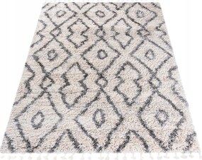 Shaggy Szőnyeg Aztec 80x150 Boho rojtos puha w14