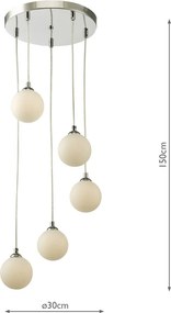 Dar Lighting modern függeszték federico csiszolt króm darfed0550-02