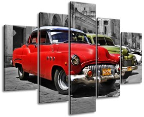 Gario Vászonkép Kubai taxi - 5 részes Méret: 150 x 70 cm