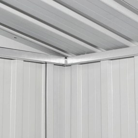 barna acél kerti fészer 204 x 132 x 186 cm