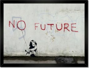 Poszterek keretben 40x30 No Future Banksy Grafiti