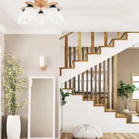 Csillár ADRIANO 5xE27/60W/230V tölgy