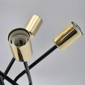 Csillár rúdon PRIYA 5xE27/15W/230V fekete