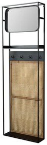Fali tükör polccal és fogassal 53x165 cm Langres – Dutchbone