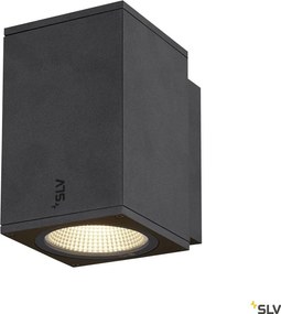 SLV 1003417 ENOLA SQUARE Modern Kültéri Fali Lámpa Antracit, Átlátszó LED IP65
