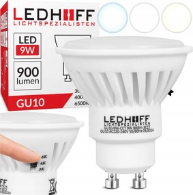 Led izzó 9W GU10 Erős Villogásmentes 3 fényszín Prémium 900lm