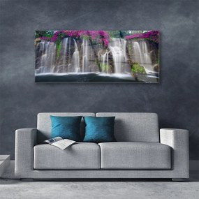 Fali üvegkép vízesés Természet 100x50 cm