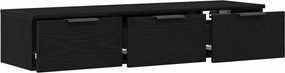 vidaXL Fali Szekrény fiókkal Fekete tölgy 102 x 30 x 20 cm Faanyag