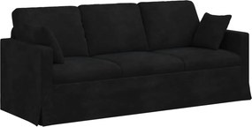 vidaXL Kanapé Fekete 198 x 78 x 80 cm Bársony