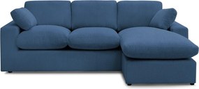 Kék kordbársony sarokkanapé Belair – Bobochic Paris