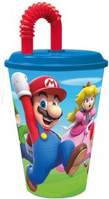 Super Mario szívószálas pohár
