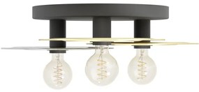 Eglo 44027 - Mennyezeti lámpa LINTMILL 3xE27/40W/230V arany/fekete