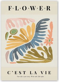 Boho Virág Modern Poszter 21x30 cm #W46