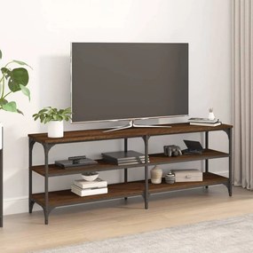 Barna tölgy színű szerelt fa TV-szekrény 140 x 30 x 50 cm