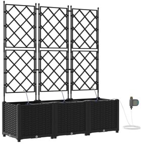 Kerti ültetők Fekete 120 x 40 x 142 cm Acél