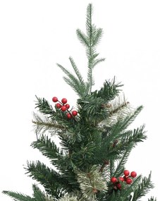 zöld karácsonyfa fenyőtobozokkal 225 cm