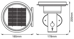 Ledvance - LED Dimmelhető napelemes lámpa érzékelővel CIRCLE LED/6W/3,2V IP44