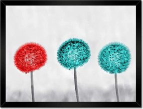 Poszterek keretben 40x30 Piros pitypang