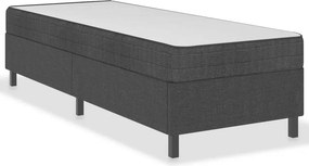 vidaXL szürke szövetkárpitozású rugós ágykeret 100 x 200 cm