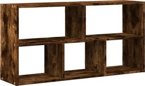 vidaXL füstös tölgy színű szerelt fa fali polc 100 x 25 x 50 cm