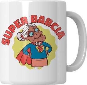 Bögre Szuper Nagymama Illusztráció Ajándék Nagymama Nap