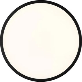 Globo 41562-24B Mennyezeti lámpa fekete műanyag váz, akril fehér búrával. Fali kapcsolóról 3 lépésben szabályozható fényerő. IP44-es, így ideális fürdőszobába. Ø:420, H:25, tartozék: 1xLED 24W 230V, 2300lm, 3000K