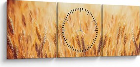 Kép - mező gabonával (órával) (90x30 cm)