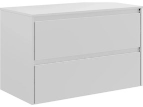 Fürdőszobai szekrény TRONDHEIM mosdóhoz, 90 cm, fehér