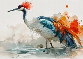 Poszter 70x50cm Daru az akvarellben