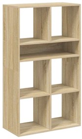 könyvszekrény sonoma színű 66x31x112 cm szerelt fa