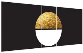 Kép - Absztrakció arany és fekete N⁰1 (120x50 cm)