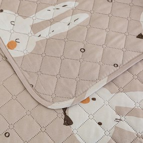Ágytakaró mintával WHITE RABBIT, bézs Méret: 170 x 210 cm