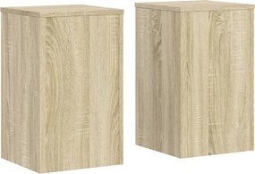 vidaXL 2 db sonoma tölgy szerelt fa növénytartó állvány 30x30x50 cm