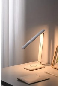 Immax 09107L - LUMI LED asztali lámpa, fényerőszabályozható, vezeték nélküli QI töltéssel, LED/7W/230V, fehér