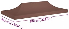 barna tető partisátorhoz 6 x 3 m 270 g/m²