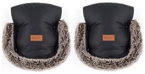 PETITE&amp;MARS - Babakocsi kézvédő FURRY Forever Black
