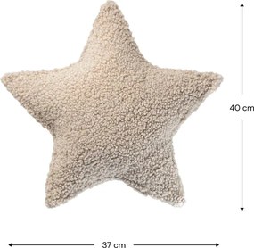 Világosbarna buklé párna gyerek kanapéhoz Star – Wigiwama