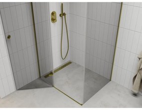 Mexen Roma zuhanykabin 70x100cm, 6mm-es üveg, arany profilú átlátszó üveg, 854-070-100-50-00