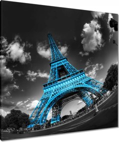 Vászonkép 80x80 Türkiz Eiffel-torony