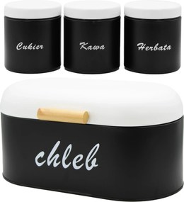 Kenyértartó Fém Kenyér Kávé Tartály Tea,cukor