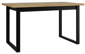 Széthúzható étkezőasztal Elarna 80 x 140 180 III (artisan tölgy + fekete)  (4-8 fő részére). 1105372