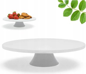 28 Cm-es Fehér Porcelántányér Sütemény És Pitehez Tragar Állványon