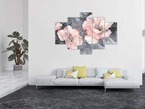 Kép - Virágok vázlata (150x105 cm)