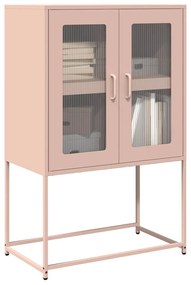 Highboard rózsaszín 68x39x107 cm Acél