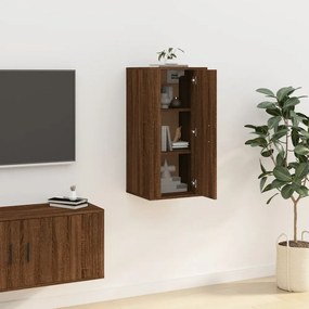 barna tölgy színű fali TV-szekrény 40x34,5x80 cm