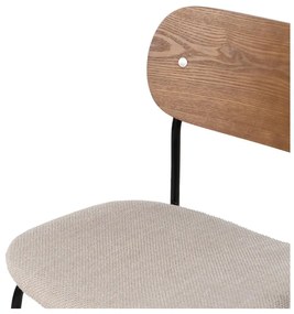 Barna-krémszínű étkezőszék szett 4 db-os Moe – Ixia