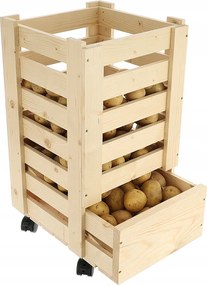 Burgonya-, zöldség- és gyümölcstároló láda, 57 x 40 x 30 cm