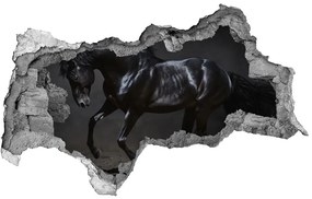 3d lyuk fal dekoráció Fekete ló nd-b-47712826