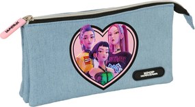 K-pop Démonvadászok Denim Dreams 3 rekeszes tolltartó 22 cm